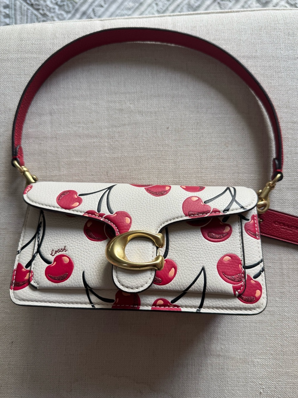 Coach Tabby Shoulder Bag 20 With Cherry Print